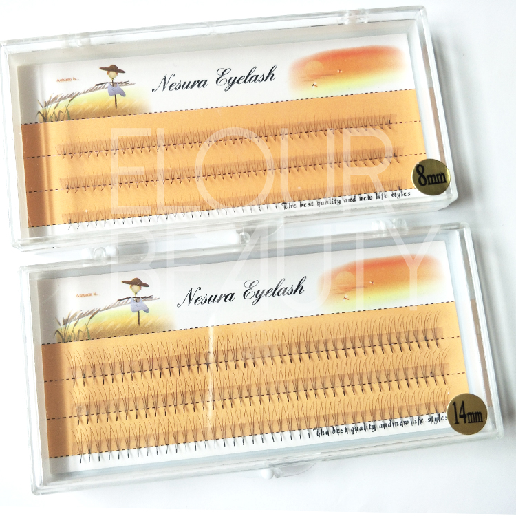 Wholesale cluster eyelash extensions private label China ED37